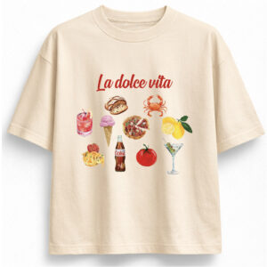 camiseta la dolce vita boxy vista frontal