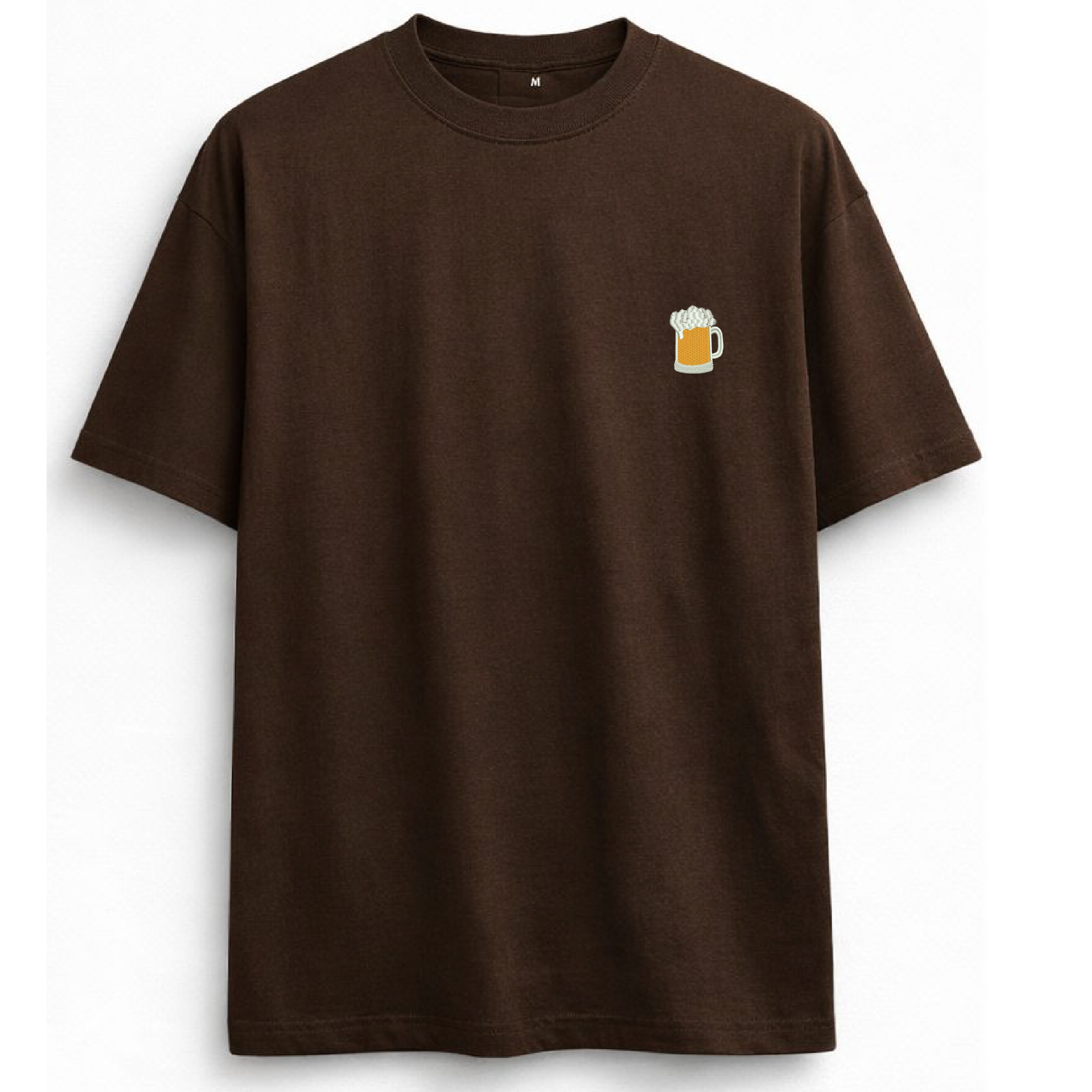 Camiseta Cerveza oversize color café de agua sal