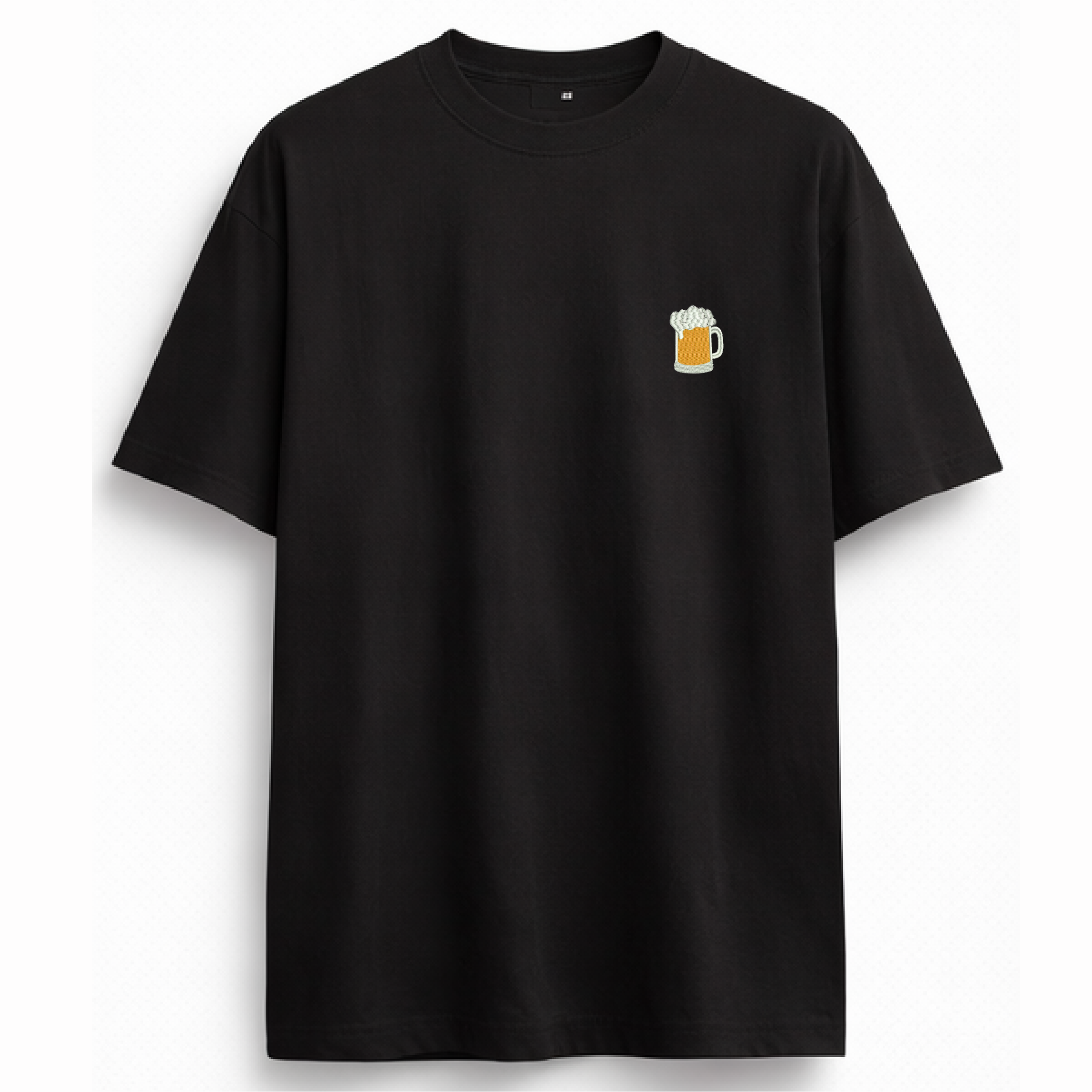 Camiseta Cerveza oversize color negro de agua sal